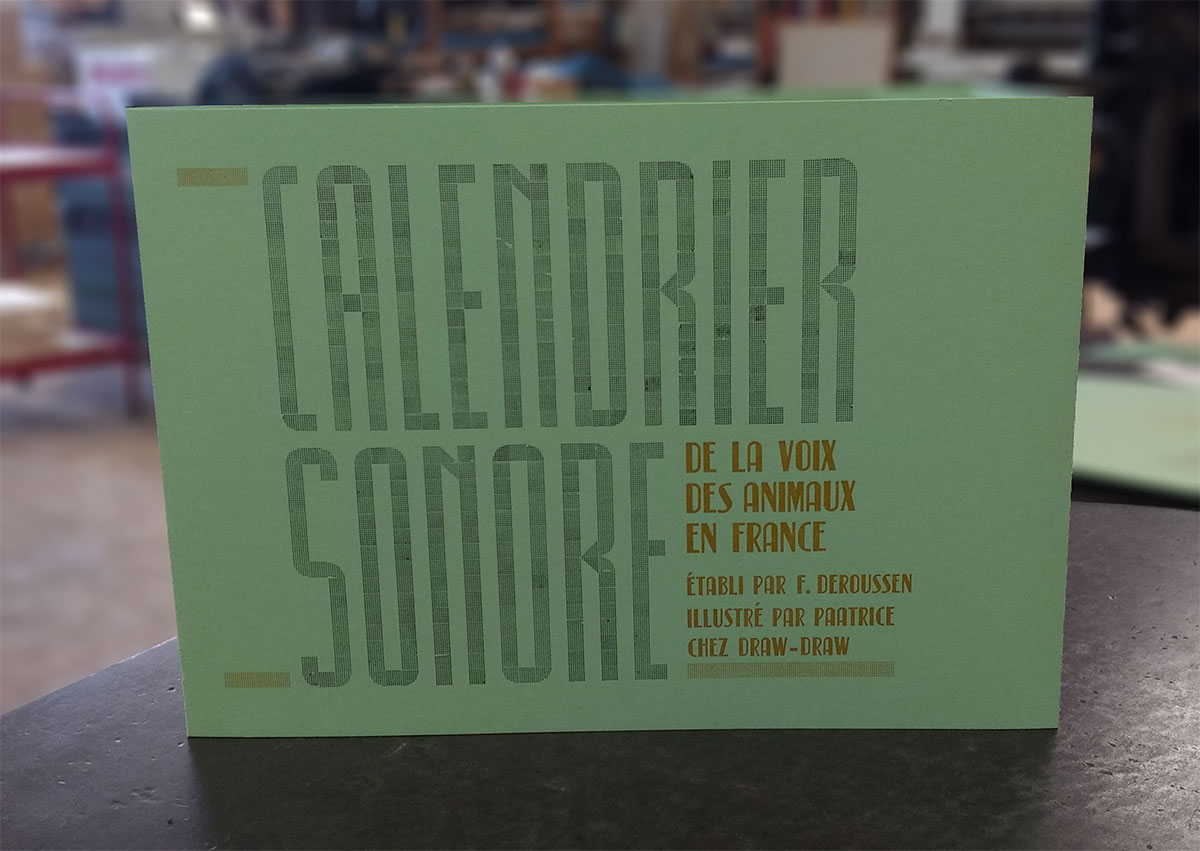 Calendrier Sonore avec Fernand Deroussen et les éditions Draw-Draw - Les Modernes - librairie Grenoble