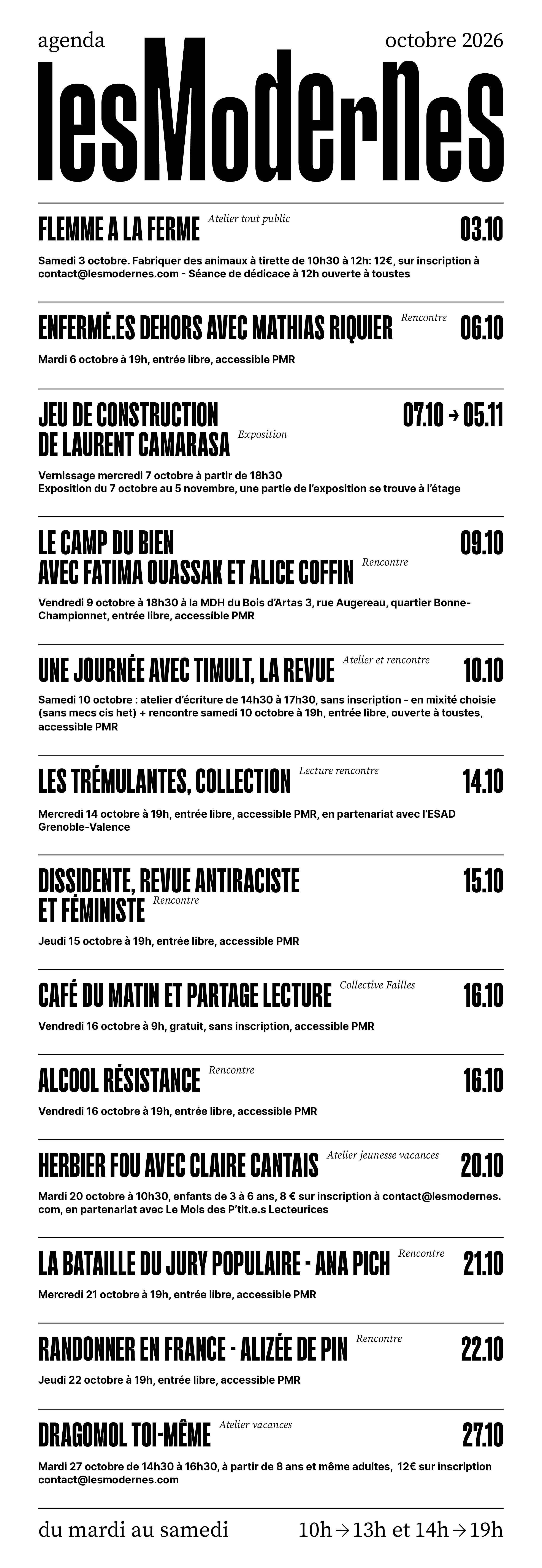 —————————————————— - Les Modernes - librairie Grenoble