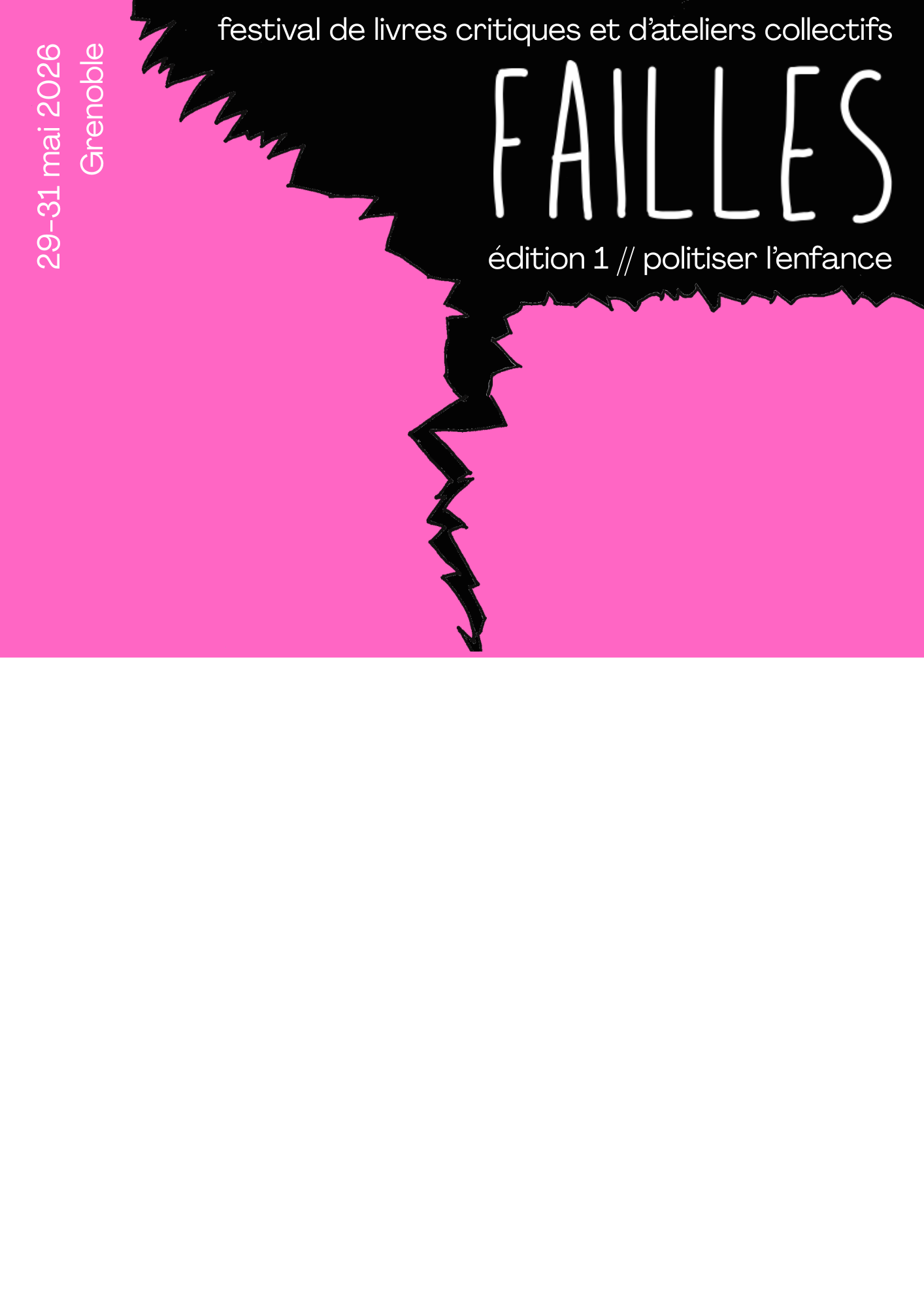 Festival Failles: Politiser l&rsquo;Enfance - Les Modernes - librairie Grenoble